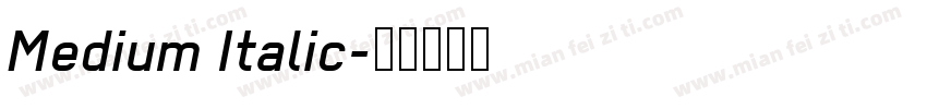Medium Italic字体转换